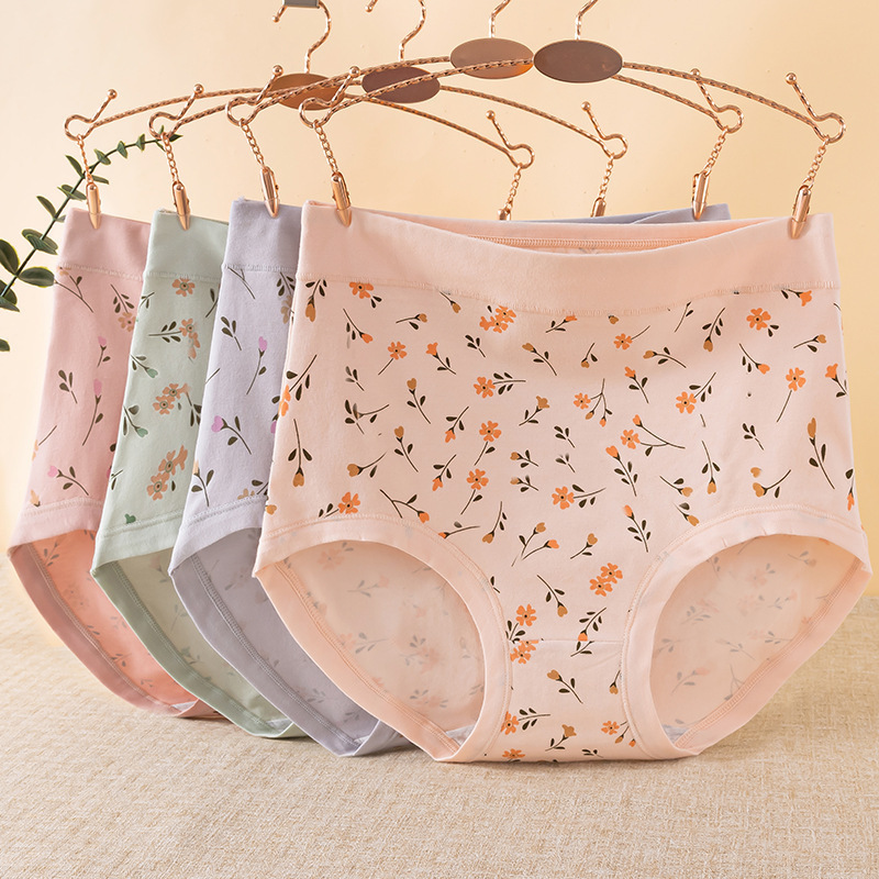 Mother's Underwear Women's Pure Cotton Middle-aged High Waist Women's Plus Obesity mm plus size Grandma Elderly Briefs