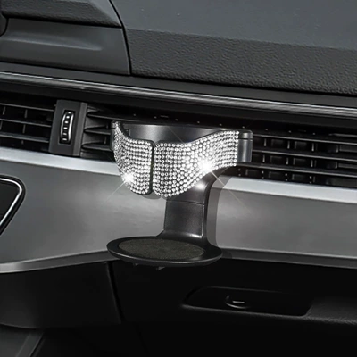 Cross-Border Car-Mounted Rhinestone Drink Holder, Air Vent Cup Holder, Car Cup Holder, Car Ashtray Holder, Cup Tray (Car cup holder/beverage holder) - white-drill-70cm60cm82cmcm