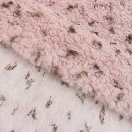 兔毛草莓熊刷花印花布料 服装玩具抱枕鞋帽沙发箱包面料