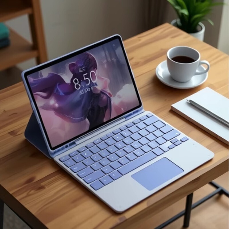 Samsung TabA9 Protective Cover with Pen Slot for 2024S9 Touch Bluetooth Keyboard Mouse Tablet Stand Leather Cover