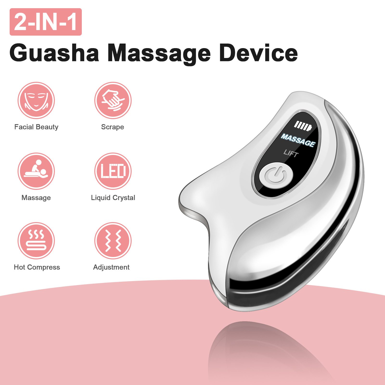 Electric Scraping Instrument, Cross-Border Lifting Beauty Instrument, Facial Massager, Vibrating Constant Temperature Introduction Instrument, Mini Massager