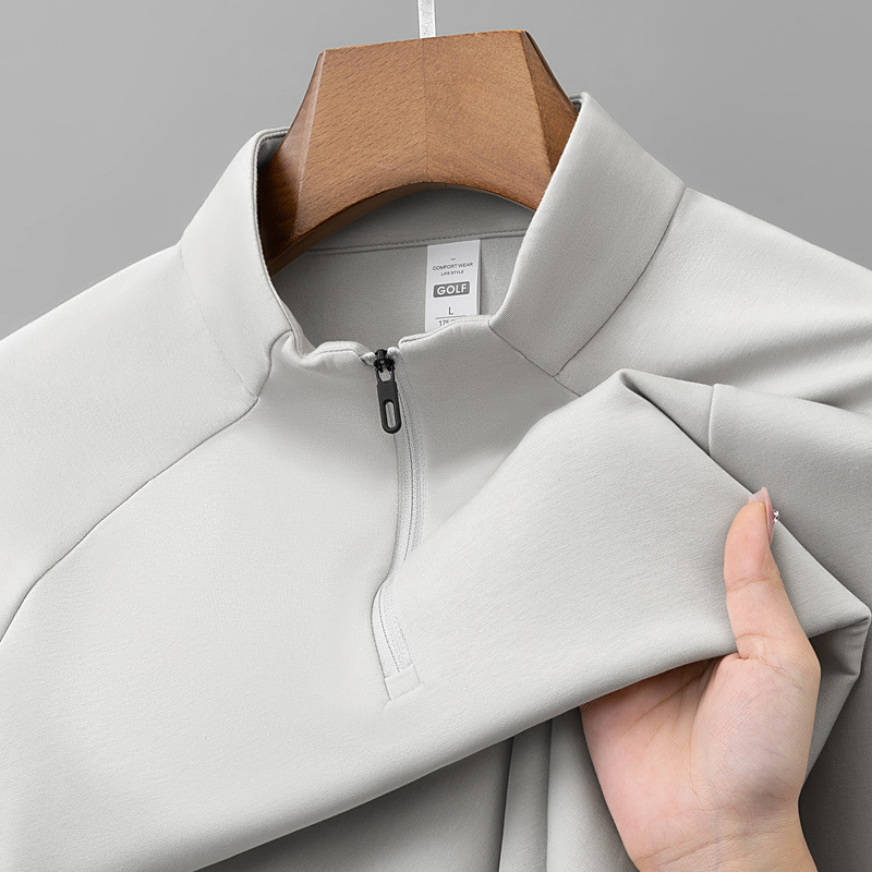 Thermotum Heated Lyocell Cotton Long-Sleeved Sweatshirt Pure Color Half-Zip Sports Casual Top Men's Outdoor Thermotum Heated Lyocell Cotton Long-Sleeved Sweatshirt Pure Color Half-Zip Sports Casual Top Men's Outdoor