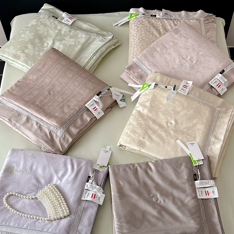 Крутая упаковка! Жаккардовое летнее охлаждающее одеяло класса А 60-х годов Lenzing Tencel, комплект из четырех предметов, прохладное и шелковистое одеяло для сна без шелка с кондиционером