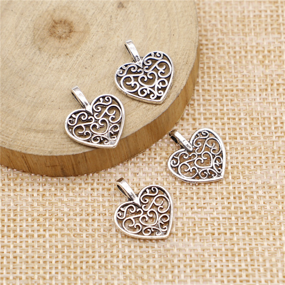 1 Piece Simple Style Heart Shape Alloy Plating Pendant Jewelry Accessories display picture 2