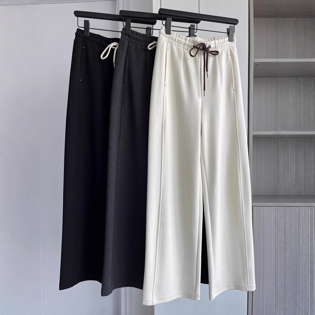 Transform Your Legs in Seconds! Early Autumn Women's Tencel Wool Texture Straight Casual Pants High-Waisted Draped Floor-Length Wide-Leg Pants for Women
