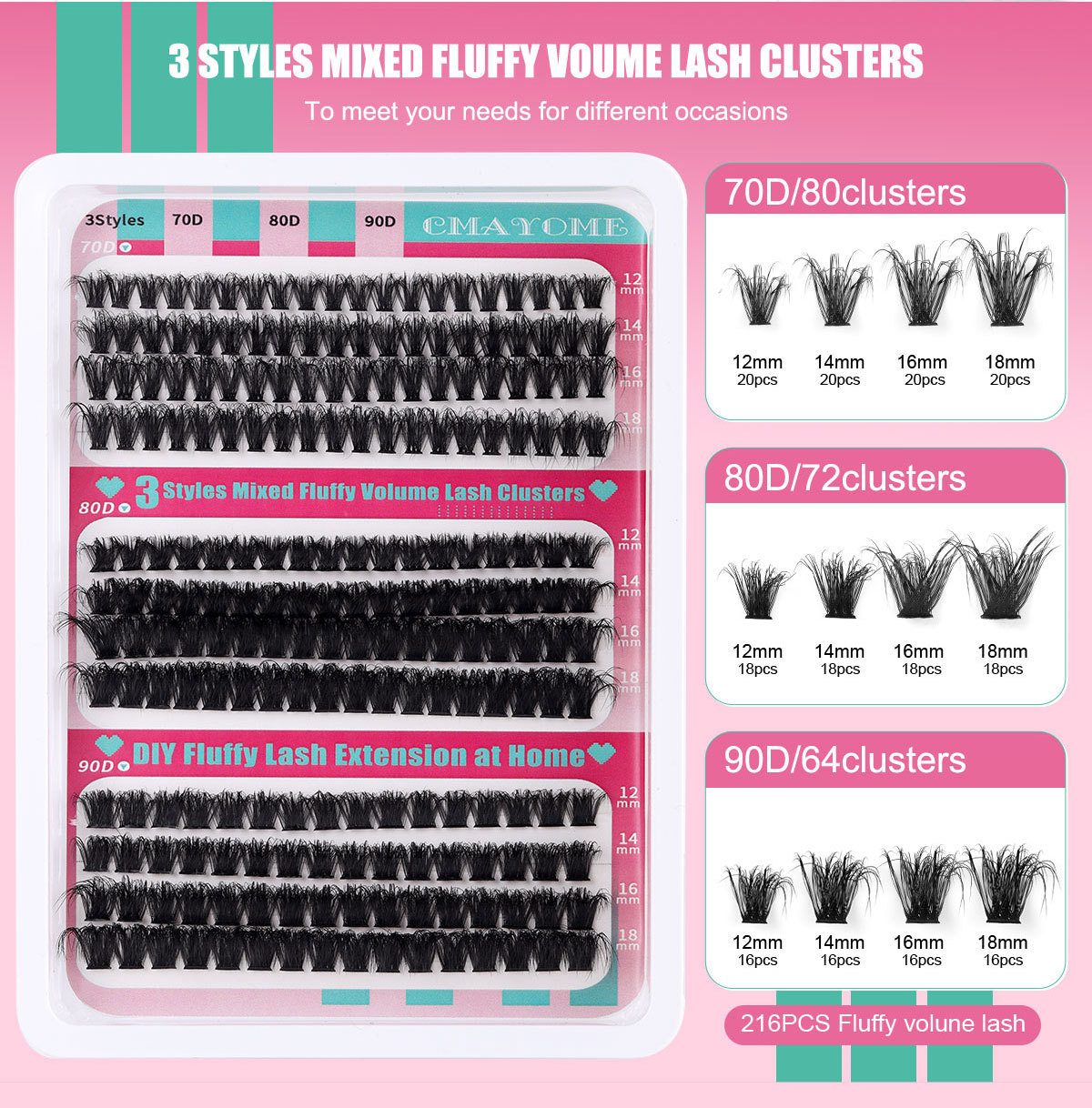 30g Weight Makeup Tool Sets Makeup Tools Types 1 Set Quantity Artificial Fiber Material Solid Color Pattern Casual, Elegant, Lady Style Casual Elegant Lady Solid Color Artificial Fiber Makeup Tool Sets 1 Set 4