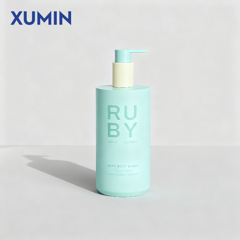 Embalaje de productos de limpieza de XUMIN 100ml botella de bomba hidráulica de lavado de manos PE blanco 300 / 500ml botella vacía de champú