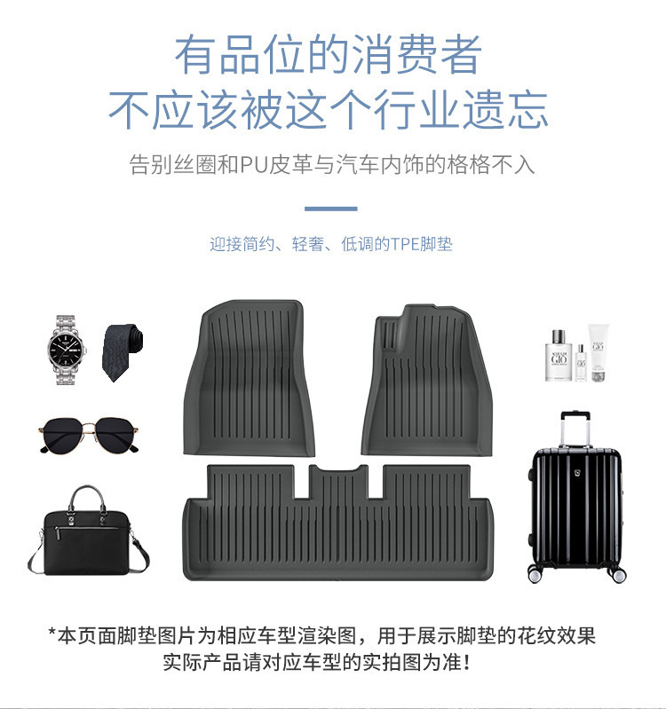 TPE Car Floor Mats For 2024 Tesla Model 3 RHD