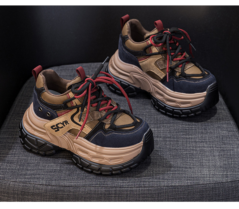 Giày sneaker nữ chunky đế dày phong cách retro, tăng chiều cao, phối màu vintage — Cam 5021, Xanh dương 5021, Tím 5021 chi tiết 28