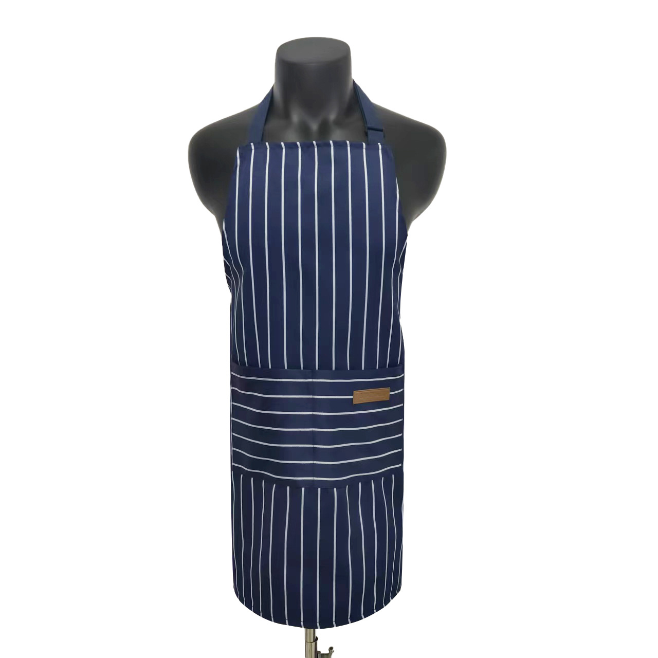 Delantal de verano de algodón y lino a rayas, resistente a las manchas, con cuello halter, para venta al por mayor, para el hogar, restaurante, cocina, trabajo, transfronterizo image 13