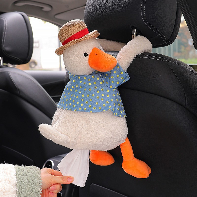 Manufacturer Wholesale Car Cartoon Tissue Box Women's Car Accessories Home Car Tissue Box Cross-Border E-Commerce