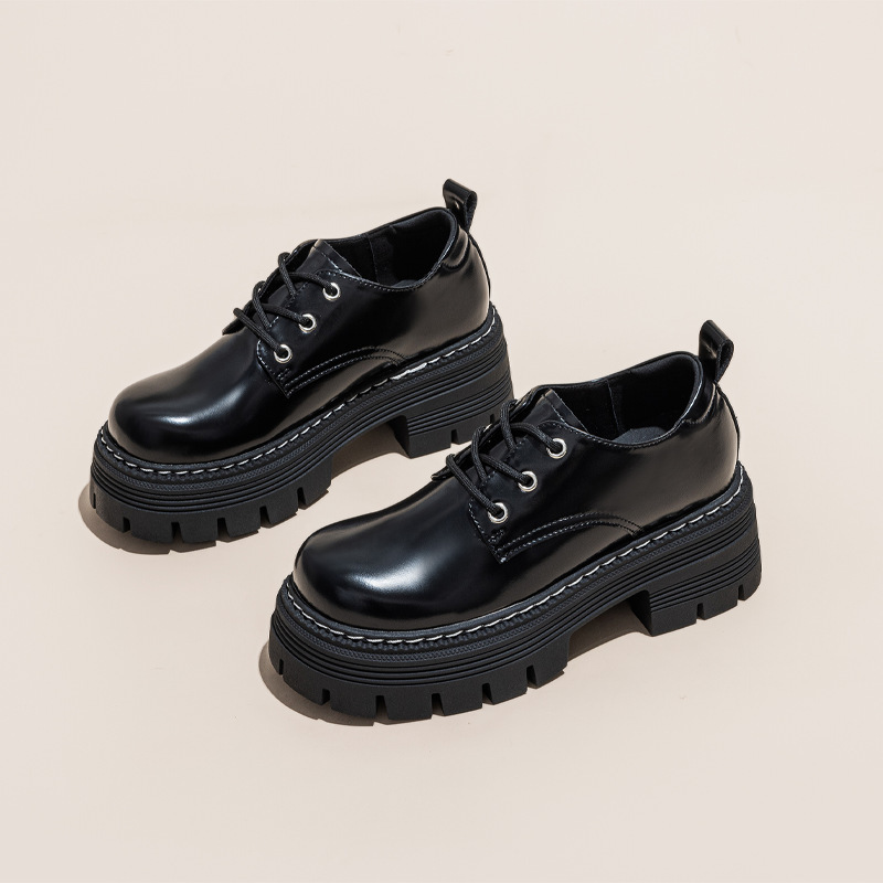 Trendy Thick-Soled Loafers in British Style, Martin Shoes, Height-Increasing Leather Shoes, New Model for Spring and Autumn 2025 Trendy Thick-Soled Loafers in British Style, Martin Shoes, Height-Increasing Leather Shoes, New Model for Spring and Autumn 2025