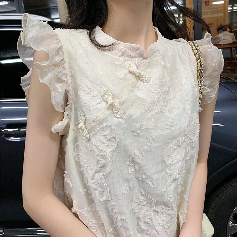 Small Temperament Small Skirt Design Sense Niche A- line Dress French Retro Modified Cheongsam Dress Women's Summer