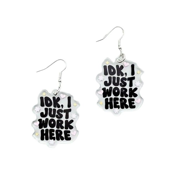 transparent acrylic creative fashionable earrings with letters