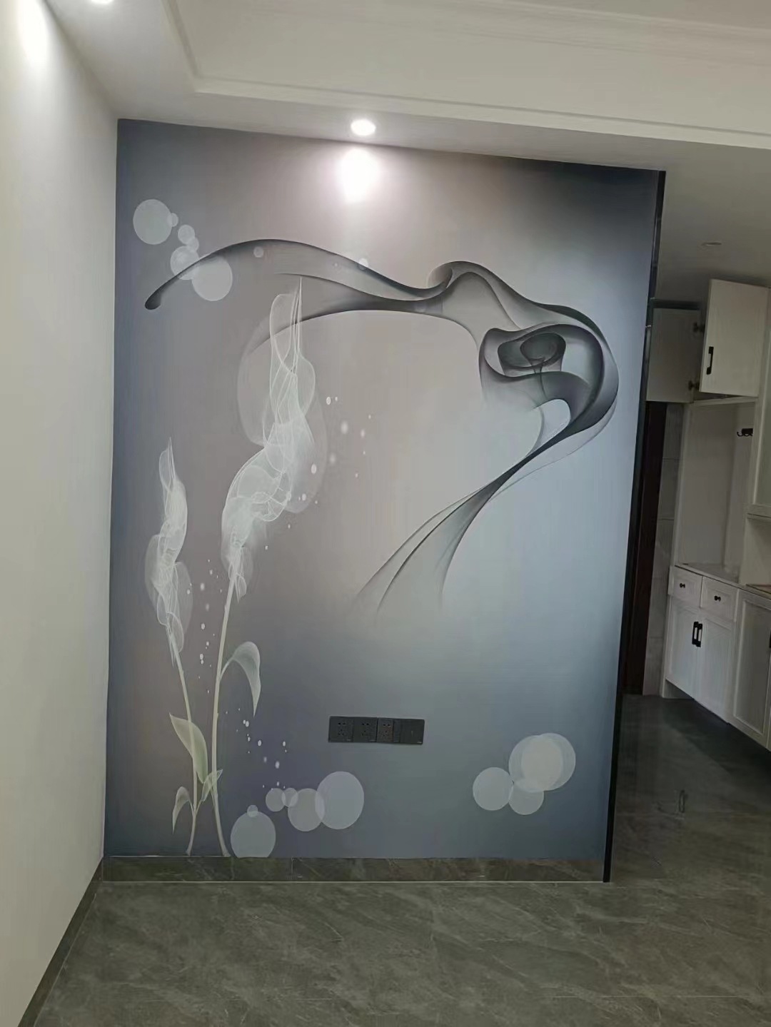 现代简约背景墙烟