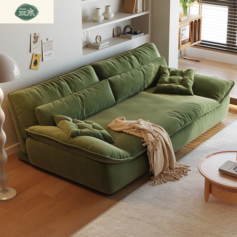 Sailboat Folding Sofa Bed All-In-One Dual-Purpose Small Apartment Home Living Room Multi-Functional Sofa Cat Fleece Fabric Sofa