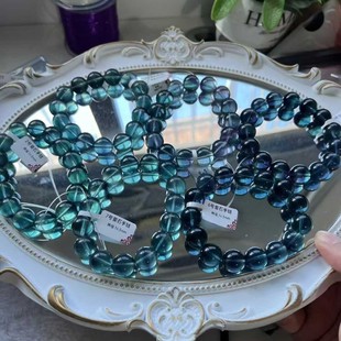 ��Ȼ�{�GΞʯ�ִ�14mm�pɫ��Ȧ��͸ˮ�������Ů���Ʒ�Y�����l