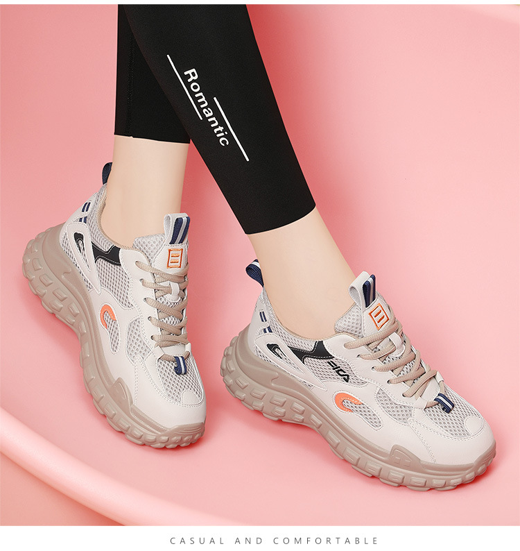 Giày sneaker nữ đế dày chunky da thật mỏng thoáng khí mùa hè 2025, gót 5 cm — 11253-2 Mẫu thoáng khí mùa hè màu trắng và xanh lá cây/chiều cao gót 5cm, 11253-1 Xám xanh nhạt nhung/chiều cao gót 5cm, 11253- 2m Màu xám phong cách thoáng khí mùa hè/chiều cao gót 5cm, 11253 xanh xám chiều cao gót 5cm chi tiết 4