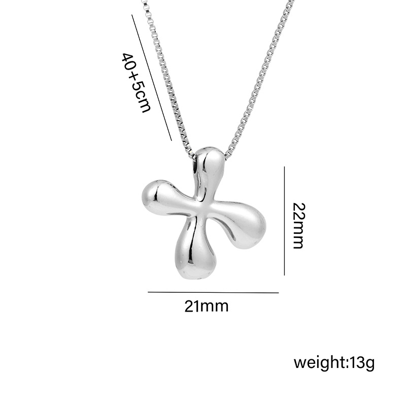 12g Weight Vacuum Plating Gold Plating Process White Gold Plated Plating Material Copper Pendant Material Pendant Necklace Classification Copper Chain Material 1 Piece Quantity Daily Occasion Copper Material Letter Pattern Women's Gender Plating Design Basic Style Copper White Gold Plated Basic Plating Letter Pendant Necklace 24