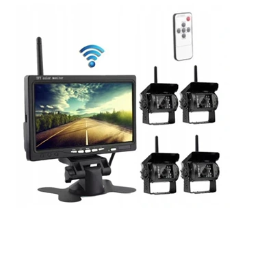Wireless Reversing Image, Car display - two-routes-7inch-4-buses
