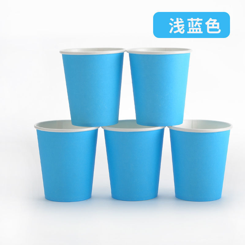 カラーDIY紙コップ使い捨て紙コップ手作り紙コップ純色早教幼稚園児童混装|undefined