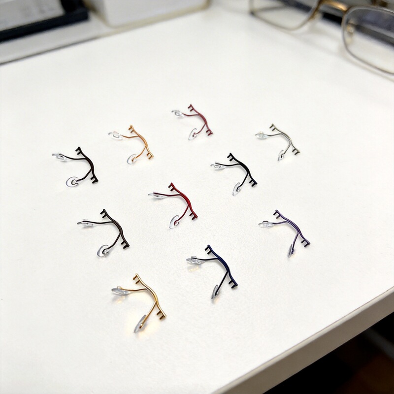 Frameless Nose Bridge Hanging Support, Frameless Cut-Edge Glasses Bracket, Eight-Hole Nose Bridge, Cross-Beam Nose Frame Accessories Repair