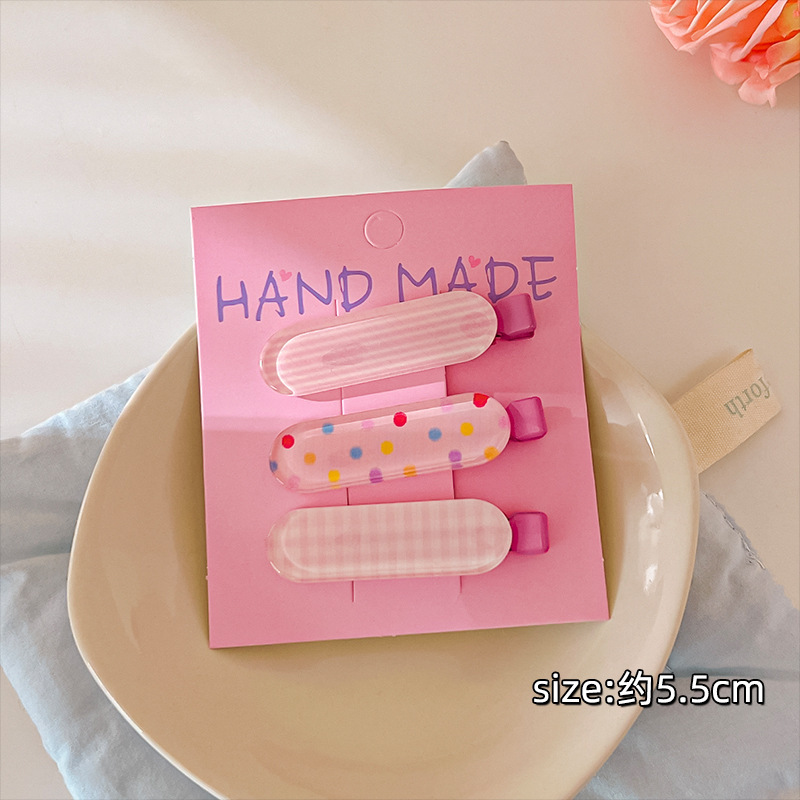 Flores rosadas pinzas de cabello 2025 nueva dulce frente lateral de la mujer frange pinzas de cabello rotas lindas pinzas de boca de pato sin marcas