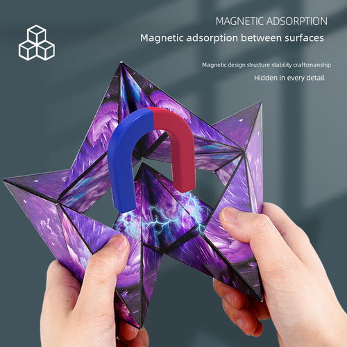 Cross-border ever-changing infinite 3D geometric magnetic puzzle intelligence development brain-training stress-relief children's toy