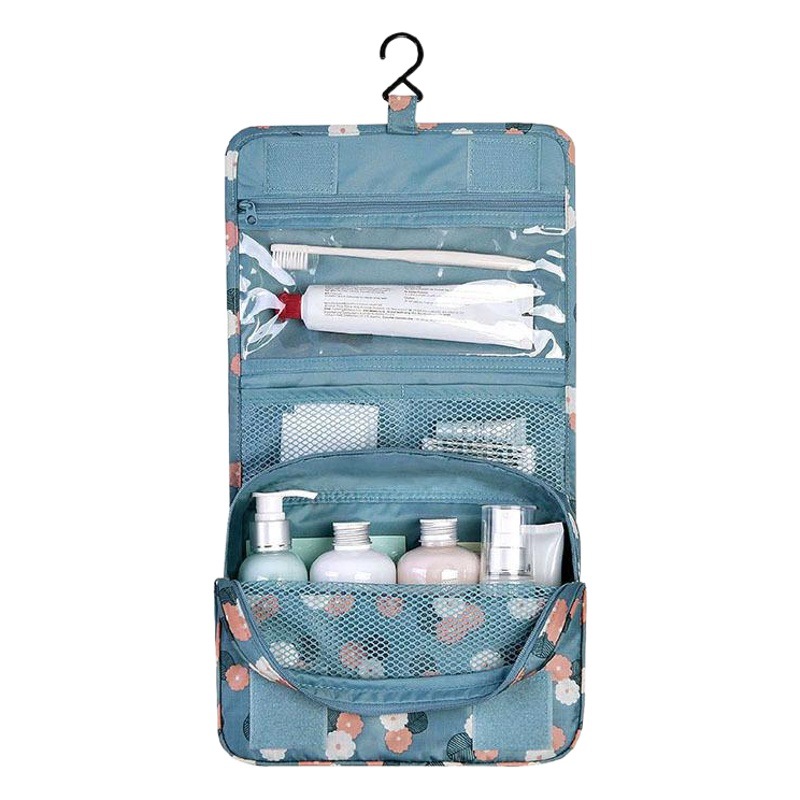 Bolsa de lavado transfronteriza bolsa de cosméticos de alto aspecto bolsa de almacenamiento de las mujeres portátil de gran capacidad de viaje bolsa de lavado de gancho de las mujeres