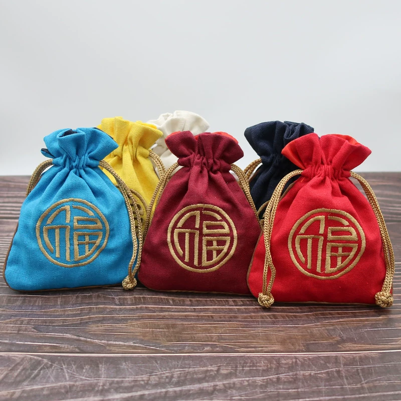 Фабрика оптовая белье вышивка мешок хранения упаковки подарка мешок Вэнь играть Луч рот парчи мешок Малый размер мешок
