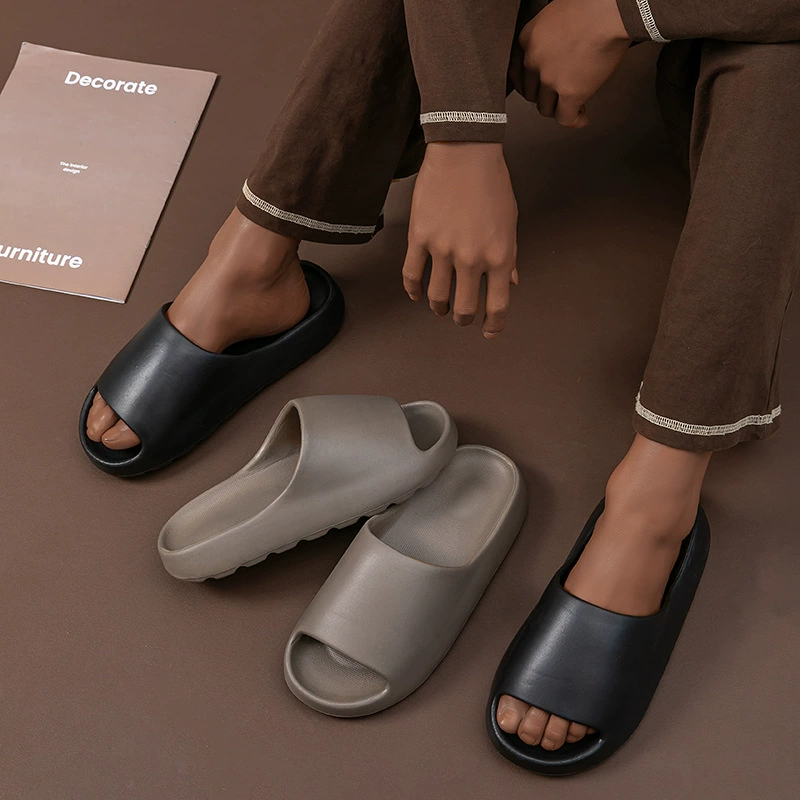 Популярные трансграничные домашние сандалии кокосового цвета для женщин, летние домашние бесшумные тапочки на мягкой подошве для пар для мужчин