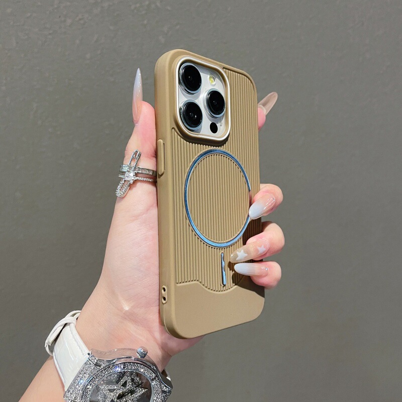 新款瓦楞磁吸手机壳适用苹果16promax手机壳iphone17全包14软壳15|undefined