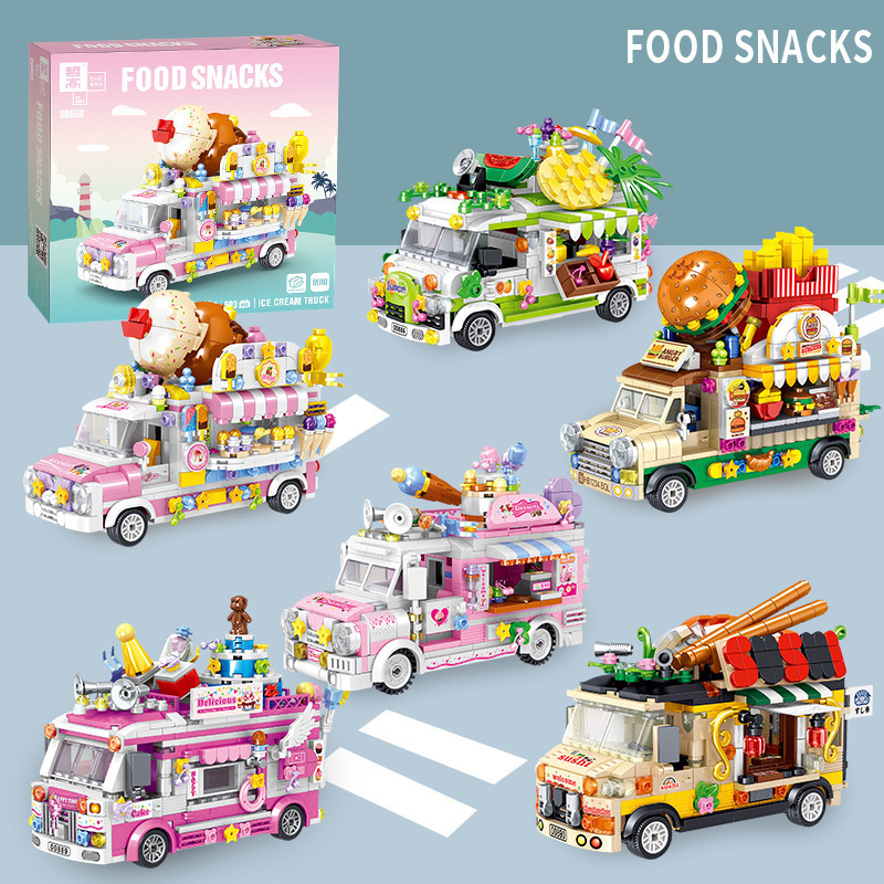 Zhegao 00886-00891 dessert hamburger car diy creative mini puzzle children Girl building blocks assembling toys Zhegao 00886-00891 dessert hamburger car diy creative mini puzzle children Girl building blocks assembling toys