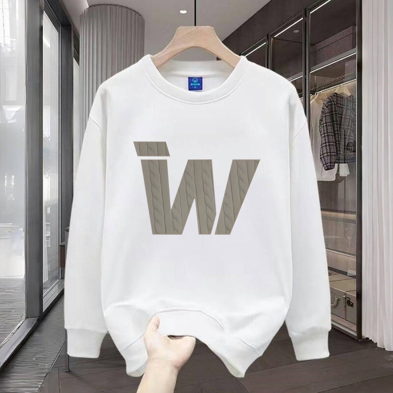 American Style Vintage Rose Printed Heavy Cotton Long-sleeved Sweatshirt Men's Autumn and Winter Fashionable Loose All-match Top Round Neck