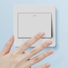 飞雕 86暗装插座开关经典E5-B系列五孔插座面板雅白色 工程专用款