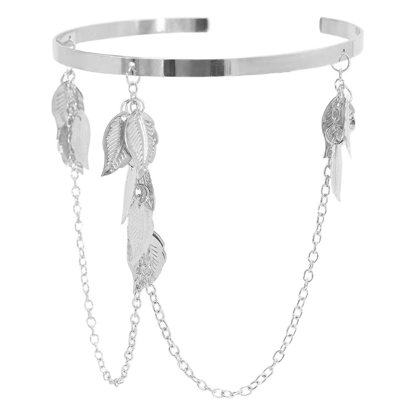 Cruz-frontera brazo anillo brazo pulsera hoja joyería abierta retro elegante creativo metal pulsera moda exagerada ventas directas de la fábrica