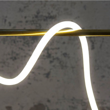 跨境一字长盘LED餐厅吊灯360度发光管2米轻奢前台餐桌吧台吊灯具