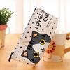 Cute capacious pencil case, waterproof stationery for elementary school students suitable for men and women, storage bag, cat