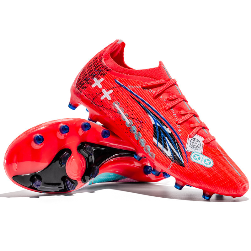 Nuevos zapatos de fútbol transfronterizos para hombres competición profesional AG zapatos de fútbol de clavos largos entrenamiento juvenil TF clavos de fútbol deportivo