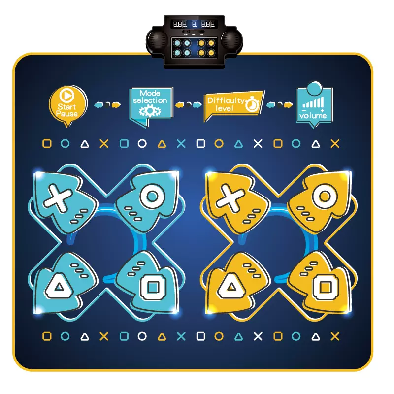 跨境儿童跳舞游戏毯户外运动健身毯游戏音乐发光儿童圣诞玩具定制