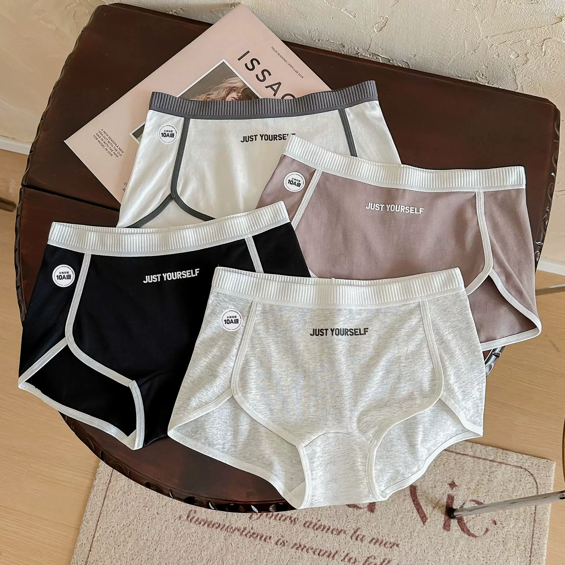 主推3009#专利款10A抑菌内裤女纯棉安全裤透气打底裤中腰平角裤女
