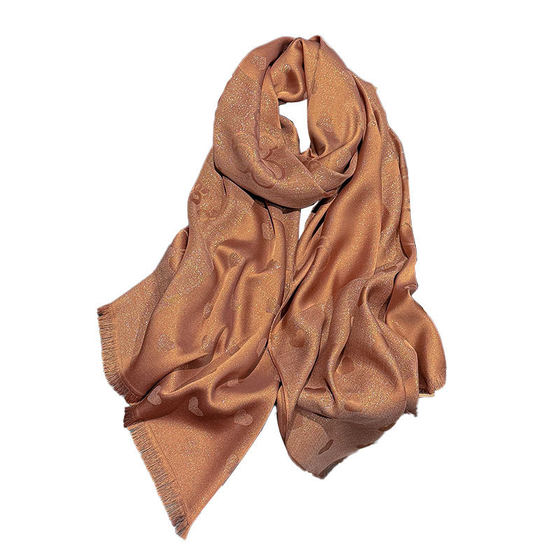 New Spring Imitation Silk Fashion All-match Scarf Long Shawl Women's Love Simple All-match Silk Scarf Women's Tencel Cotton