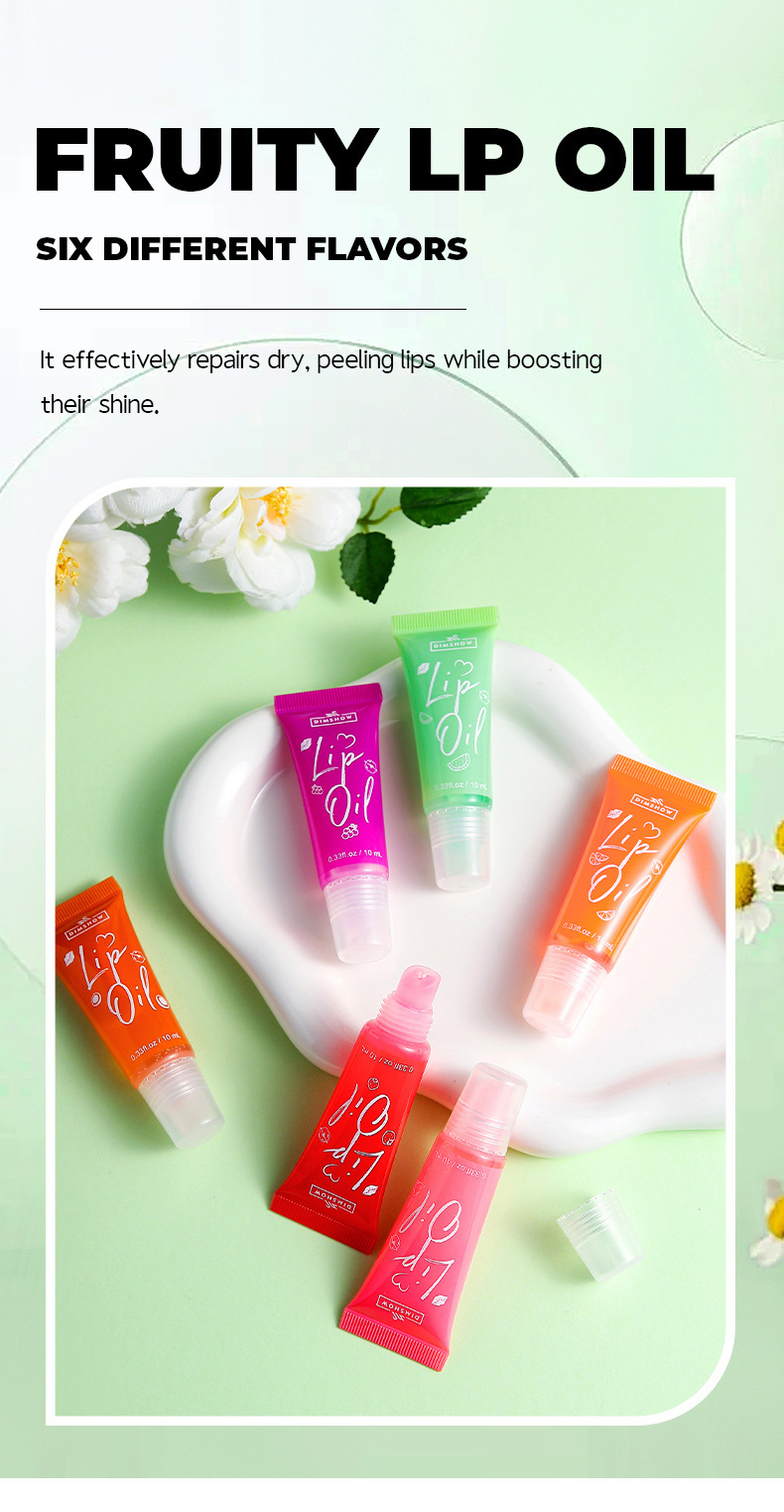 DIMSHOW Fruit-Flavored 6-color Soft Lip Balm Lip Gloss Lip Oil details Picture