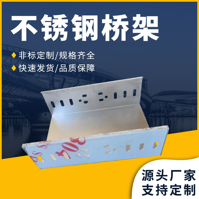 201 304不锈钢桥架200*100喷塑防火桥架不锈钢电缆支架槽式桥架
