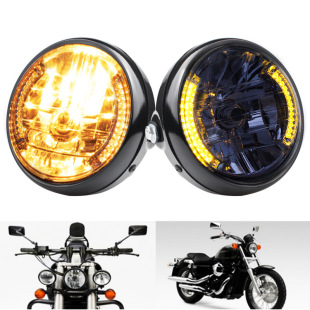 Motorcycle accessories Harley cruise Prince car modified retro front plastic headlight headlight multifunctional headlight