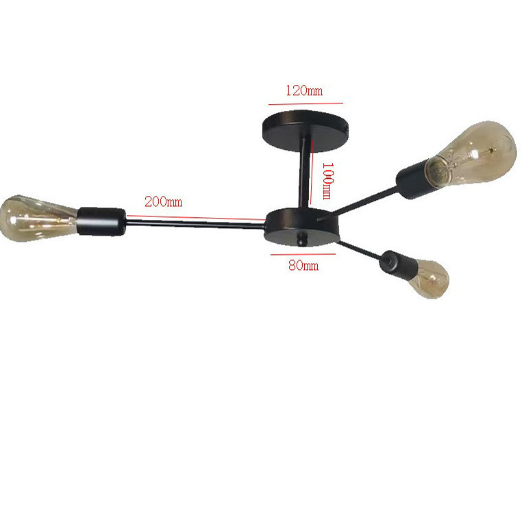 Luz de techo, lámpara de viento, lámpara de arte, lámpara de techo, sala de estar simple, atmósfera nórdica, comedor industrial, dormitorio transfronterizo