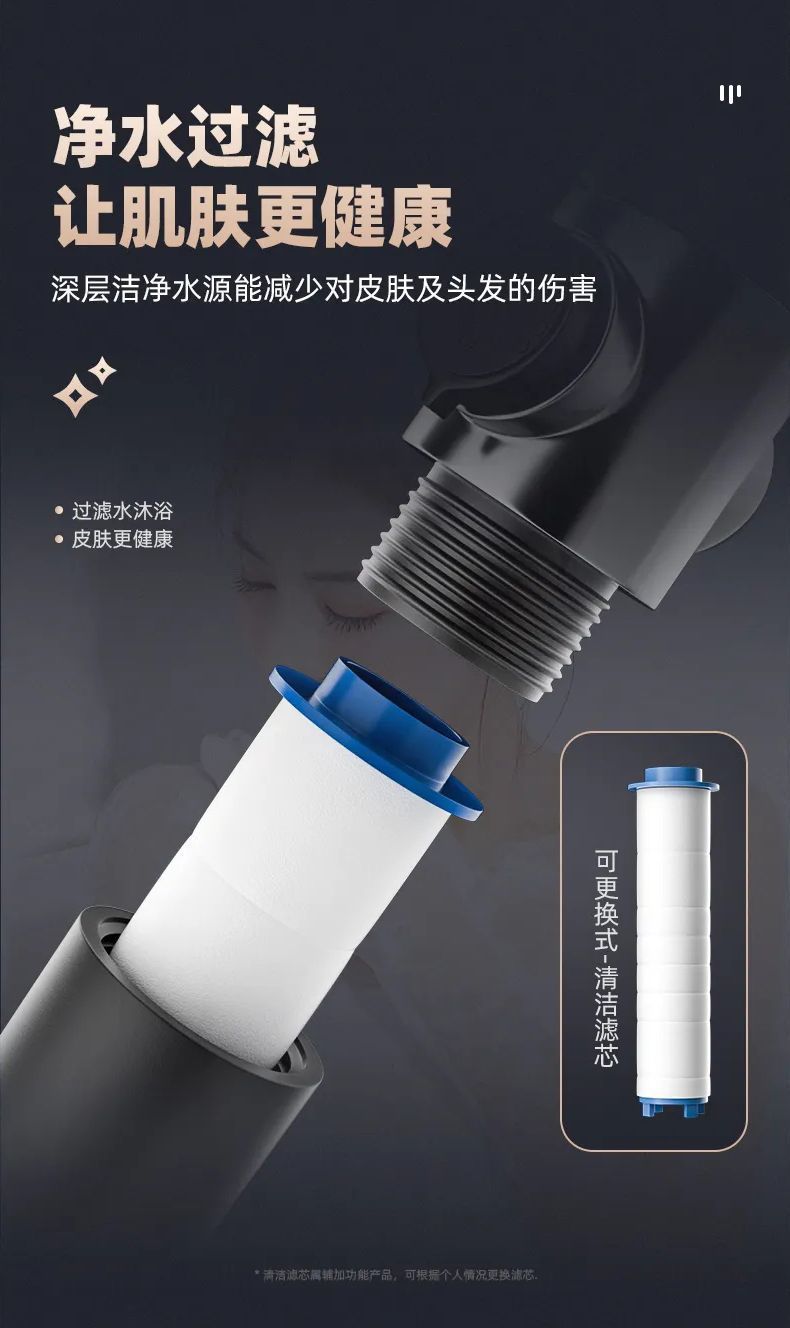Three-speed, one-button, water-stop, bathroom massage, bathing, filtering, spray, handheld shower head undefined