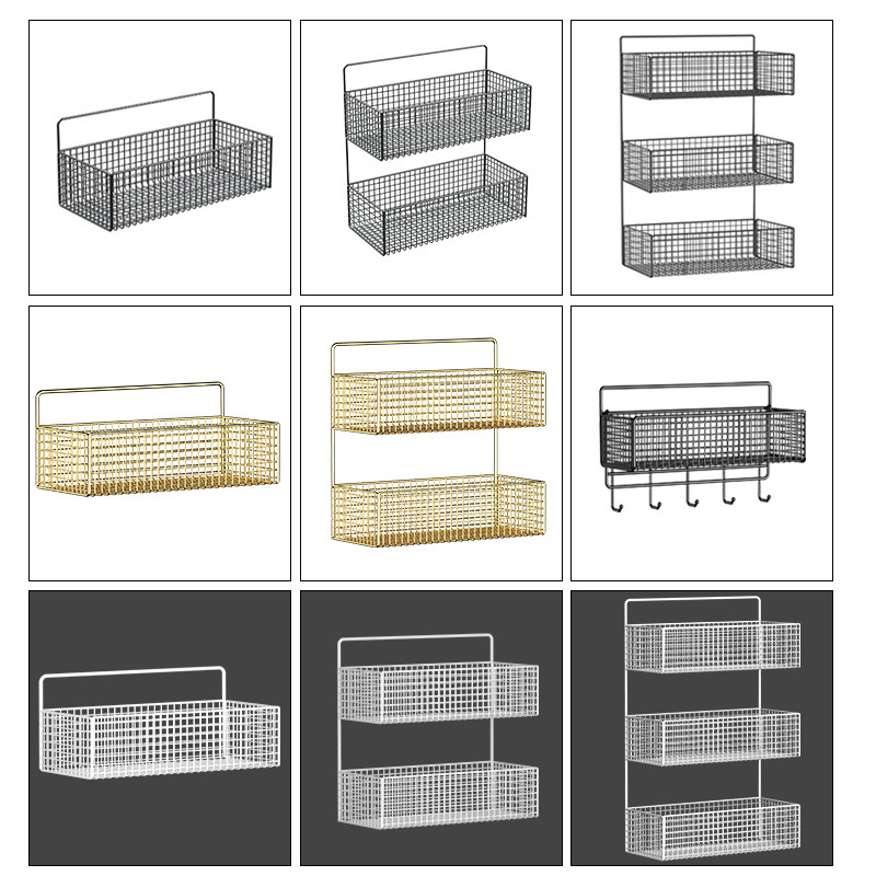 Estante de almacenamiento de baño Baño sin golpes baño inodoro lavabo montado en la pared estante de almacenamiento
