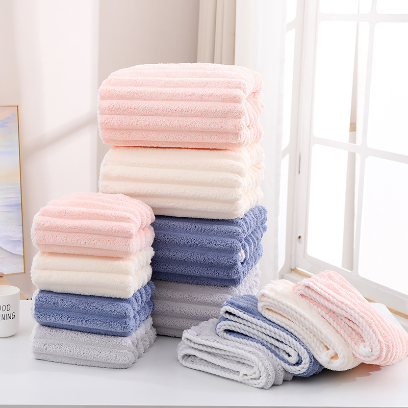 New Candy Velvet Towel Thickened Soft Absorbent Coral Velvet Large Bath Towel Household Face Wash Towel Dry Hair Cap Towel New Candy Velvet Towel Thickened Soft Absorbent Coral Velvet Large Bath Towel Household Face Wash Towel Dry Hair Cap Towel