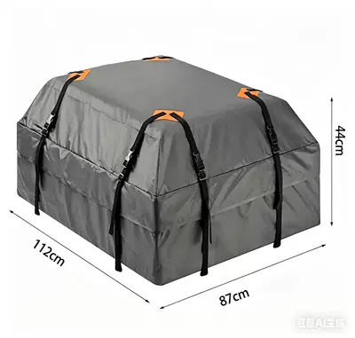 Kempinq və səyahət Roof Luggage Bag, Wear-Resistant Storage - gray-420d-oxford-cloth-roof-bag